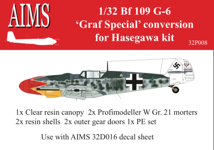 1:32 Messerschmitt Bf-109 G-6 - 'Graf Special' (designed to be used with Hasegawa ki
