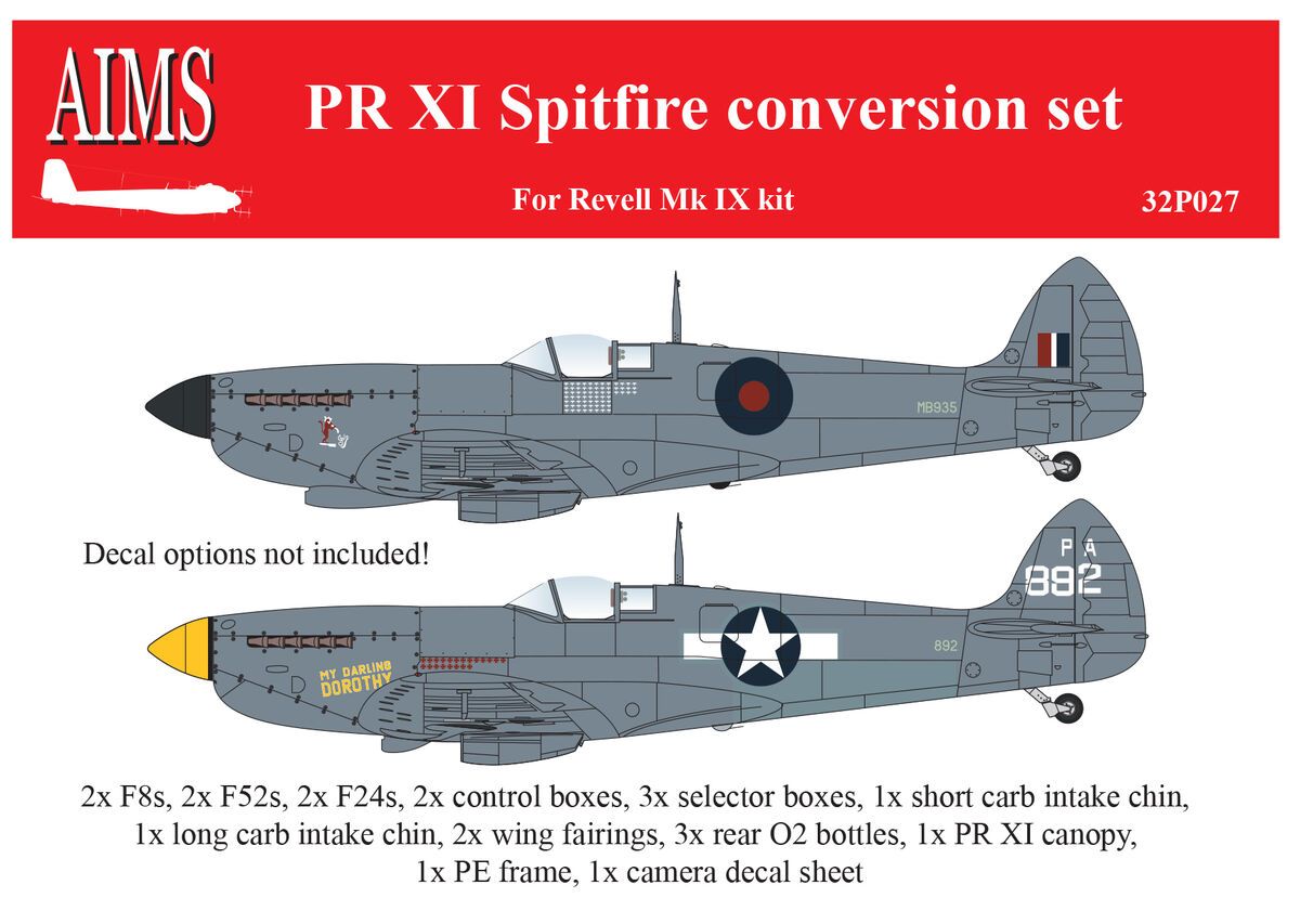 1:32 Pr.XI Spitfire - Conversion Set (for Revell Supermarine Spitfire Mk.IXc kit)