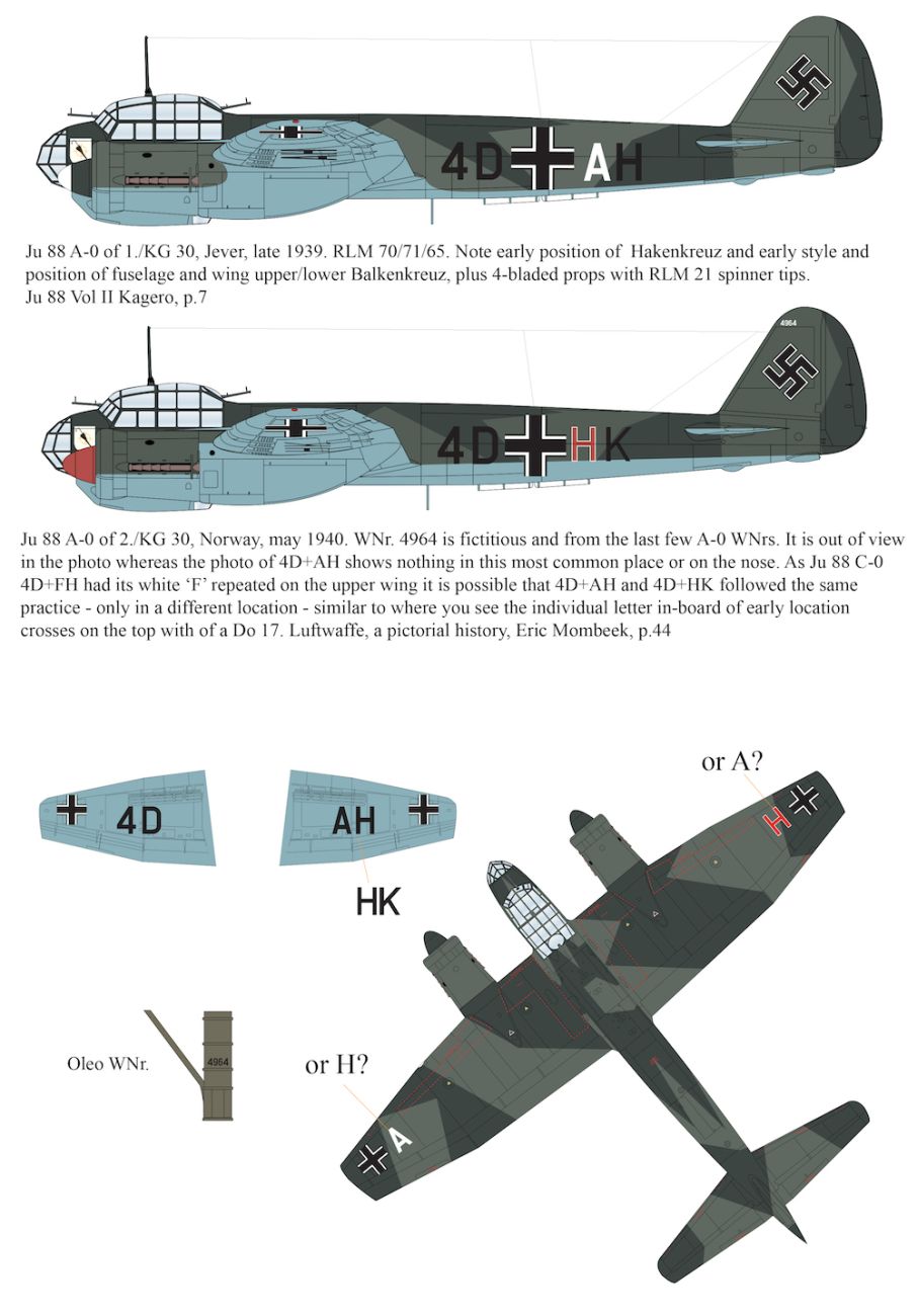 1:32 Junkers Ju-88 A-0 - Conversion Set (for the Revell Ju 88 A-1 kit)