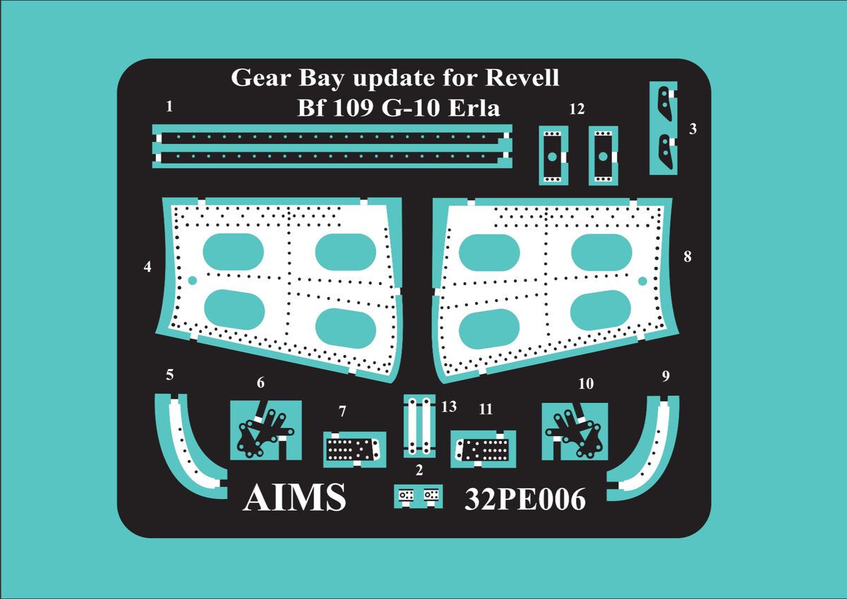 1:32 Messerschmitt Bf-109 G-10 Erla - Gear Bay Update Set (for Revell kits)