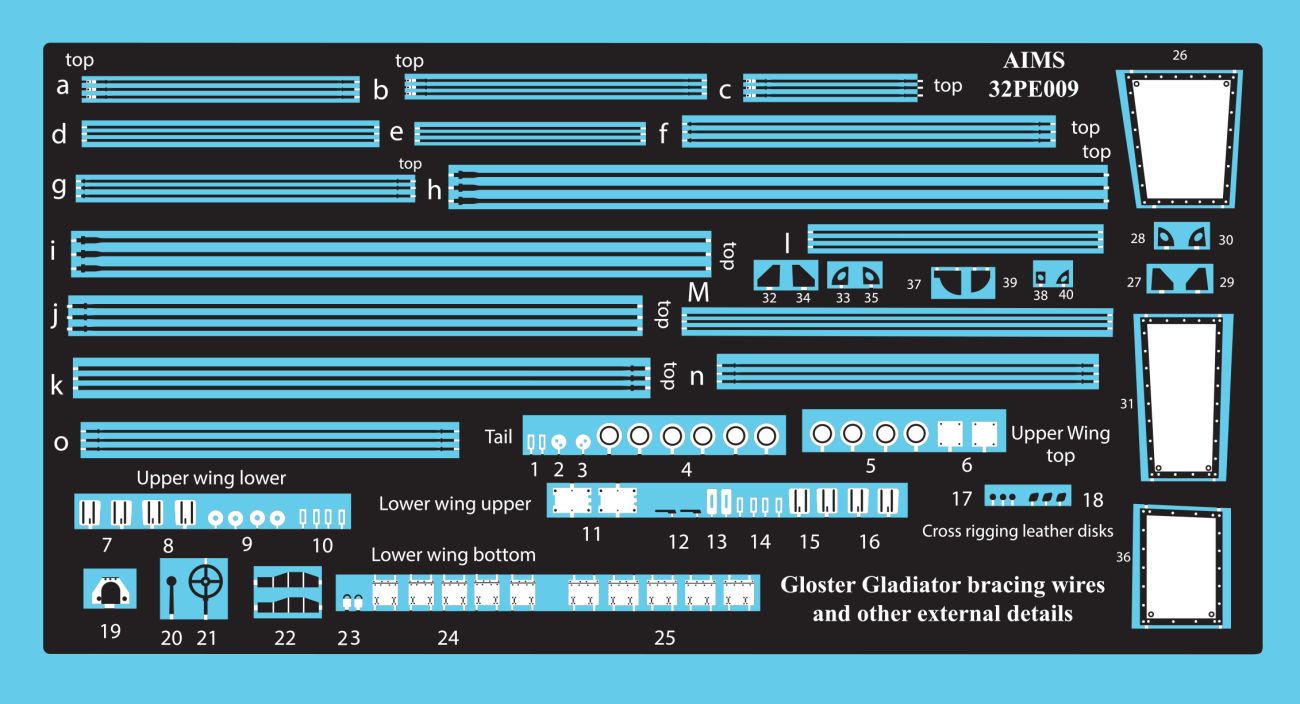 1:32 Gloster Gladiator Mk.I/Mk.II/Sea - Bracing Wires (for ICM and Revell kits)