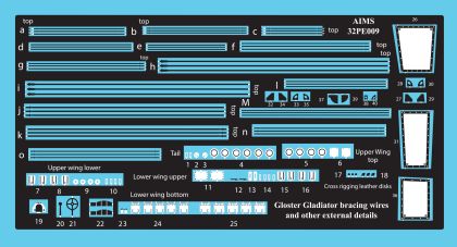 1:32 Gloster Gladiator Mk.I/Mk.II/Sea - Bracing Wires (for ICM and Revell kits)