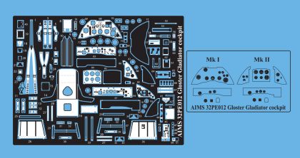 1:32 Gloster Gladiator Mk.I/Mk.II/Sea - Cockpit Details Set (designed to be used with ICM kits)