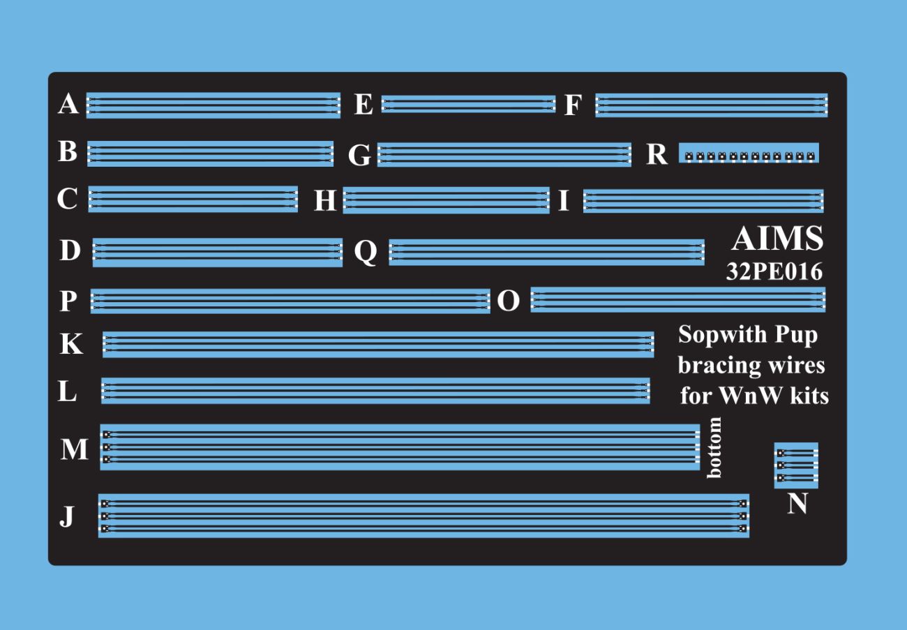 1:32 Sopwith Pup - Bracing Wires (designed to be used with Wingnut Wings kits)