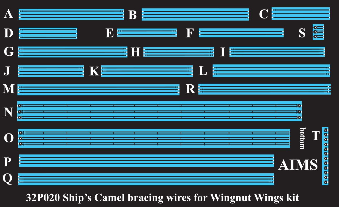 1:32 Sopwith 2F.1 Camel 'Ships Camel' - Bracing Wires (designed to be used with Wingnut Wings kits)