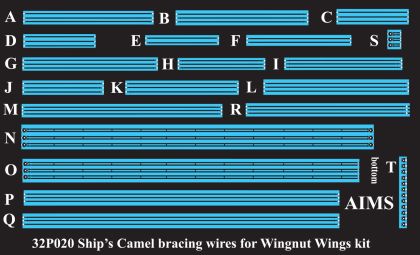 1:32 Sopwith 2F.1 Camel 'Ships Camel' - Bracing Wires (designed to be used with Wingnut Wings kits)