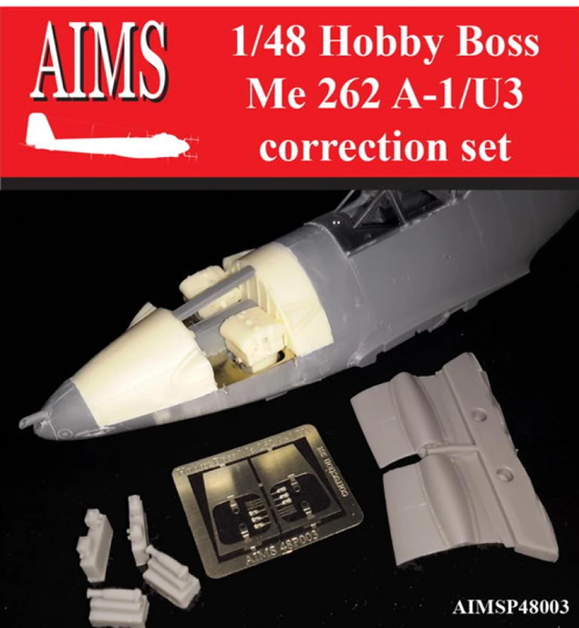 1:48 Messerschmitt Me-262 A-1 / U3 - Correction Set (designed to be used with Hobby Boss kits)