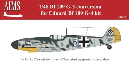 1:48 Bf-109 G-3 - Conversion Set (designed to be used with Eduard Bf-109 G-4 kits)