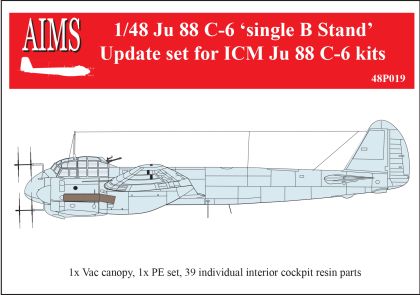 1:48 Ju-88C-6 'Single B Stand' - Update Set (designed to be used with ICM kits)