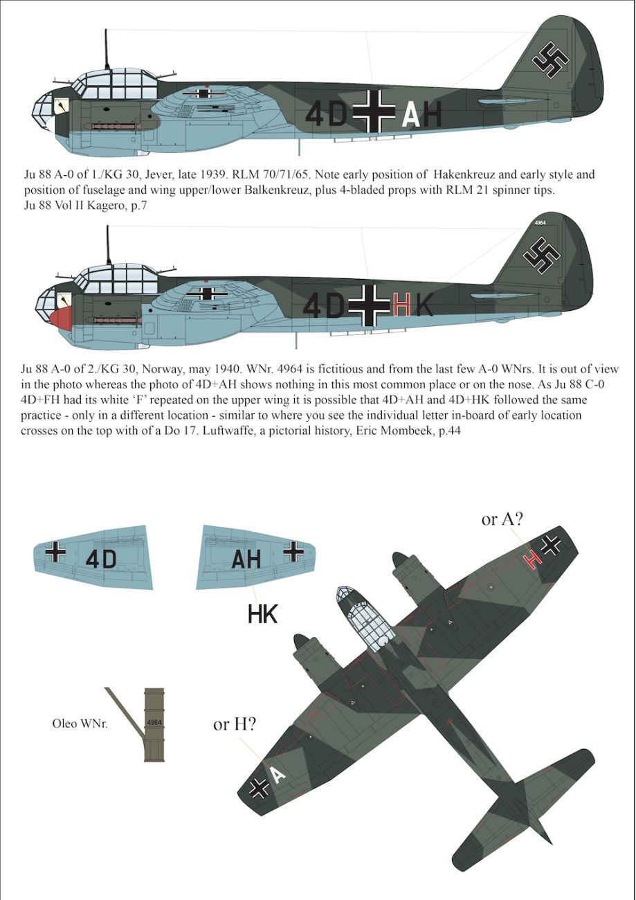 1:48 Ju-88 A-0 - Conversion Set (designed to be used with Special Hobby Ju-88 C-4 kits)