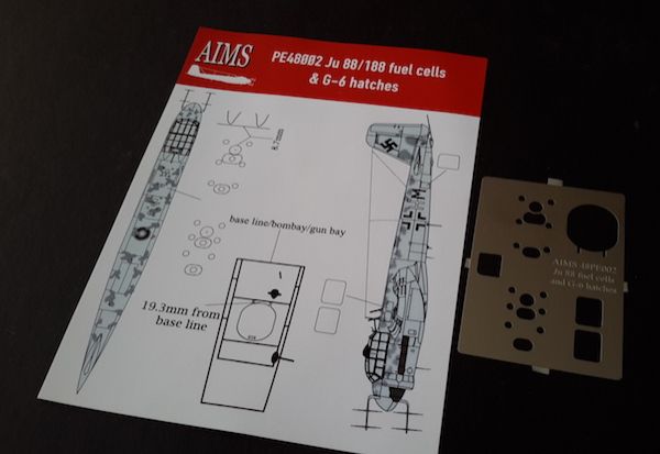 1:48 Ju-88/Ju-188 fuel cell and Ju-88G-6 panel scribing template (for Cyber-Hobby and Dragon kits)