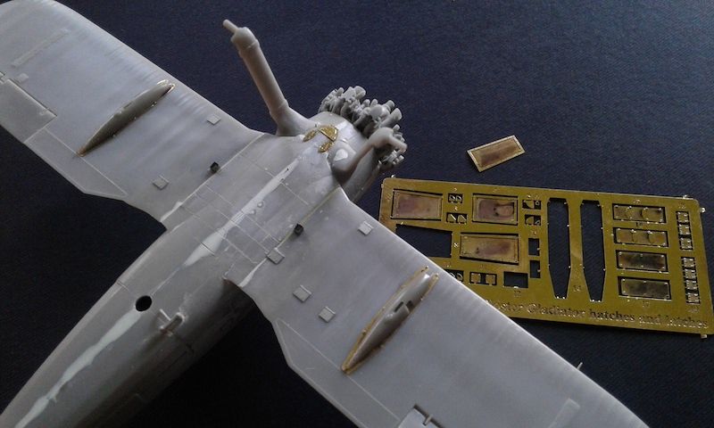 1:48 Gloster Gladiator - hatches and latches (designed to be used with Eduard, Merit and Roden kits)