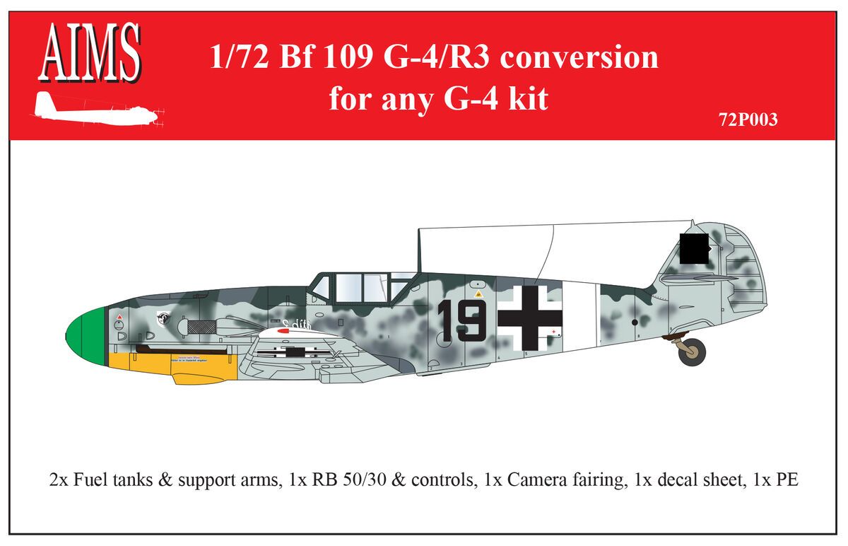 1:72 Bf-109G-4/R3 - Conversion Set (for AZ Model, Fine Molds, Kora, Mastercraft and MisterCraft kits)