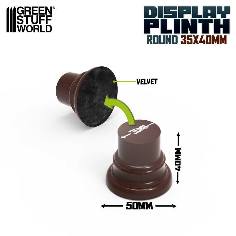 Round Display Plinth 3.5 cm - Hazelnut Brown