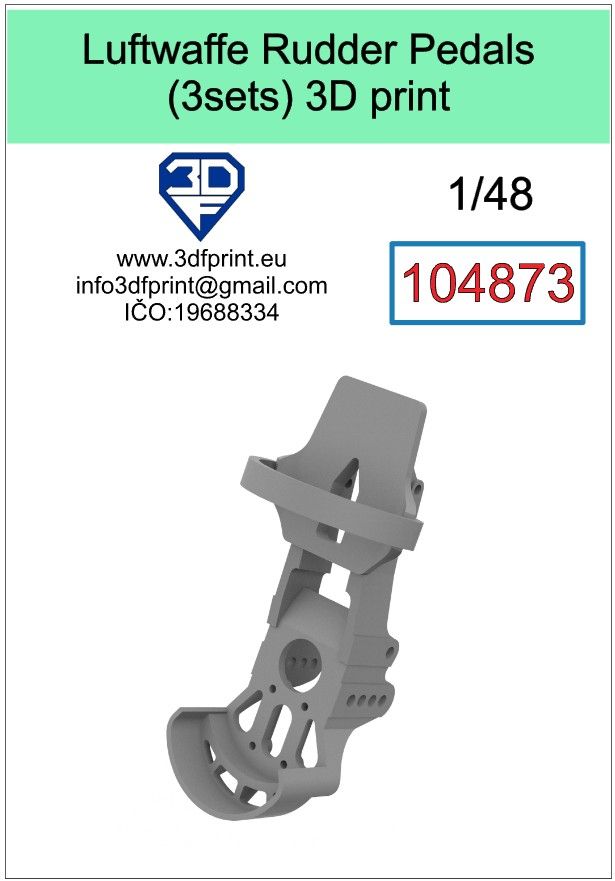1:48 Luftwaffe rudder pedals