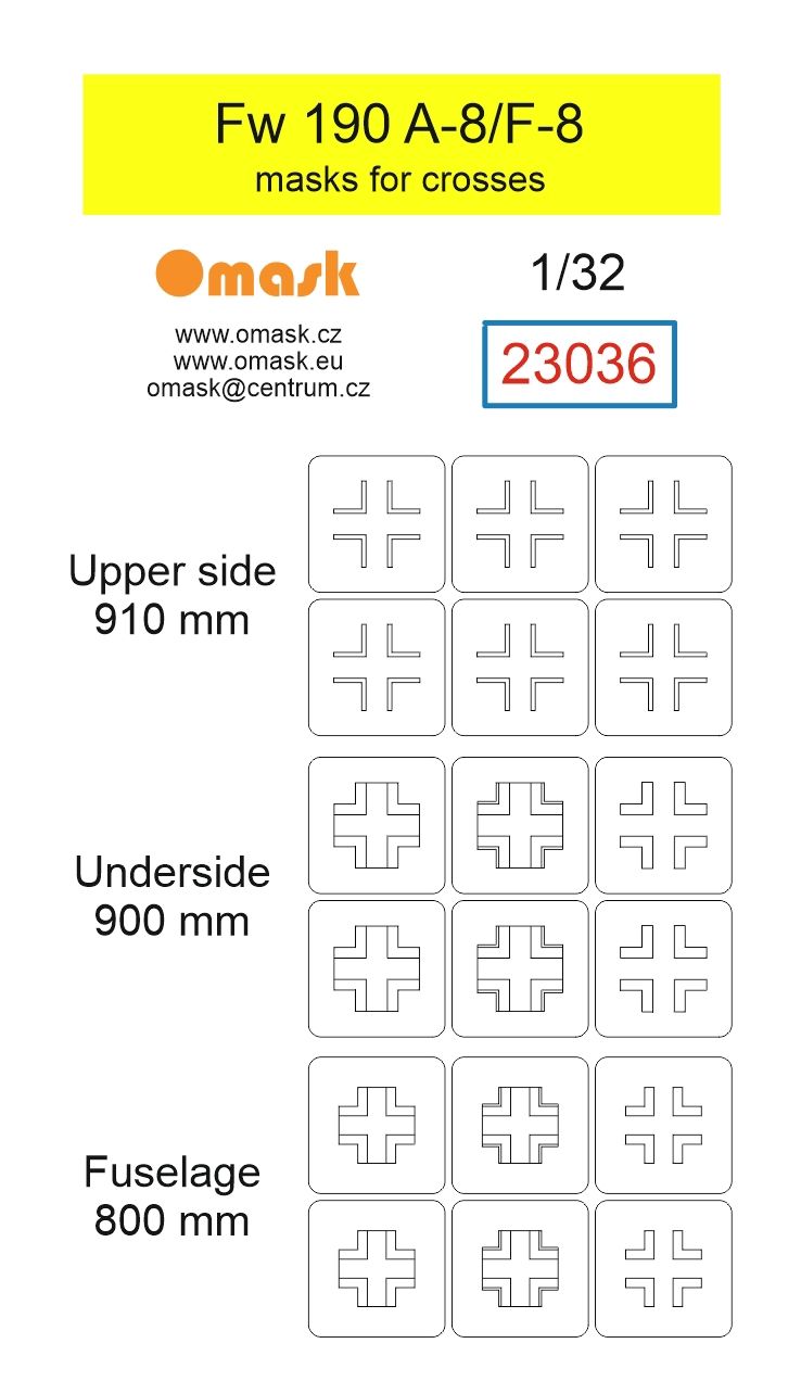 1:32 Fw 190 A-8/F-8 masks for crosses