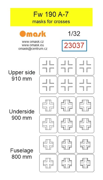 1:32 Fw 190 A-7 masks for crosses