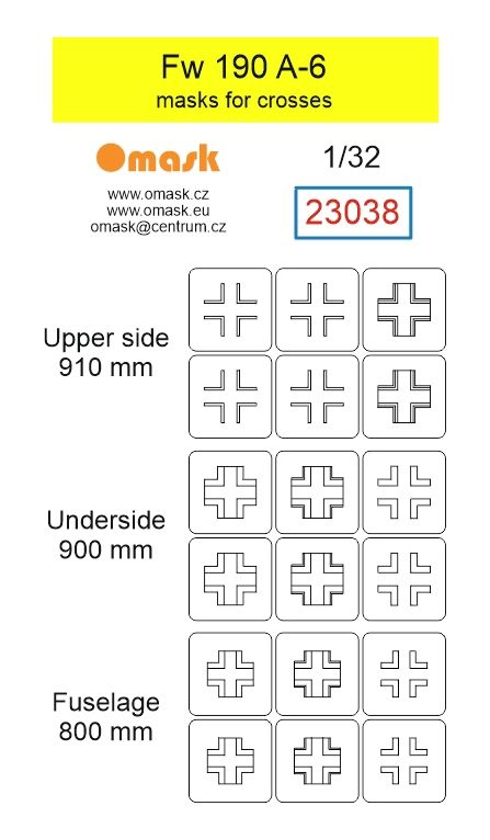 1:32 Fw 190 A-6 masks for crosses