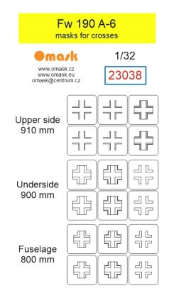 1:32 Fw 190 A-6 masks for crosses