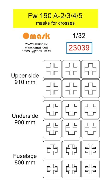1:32 Fw 190 A-2/3/4/5 masks for crosses