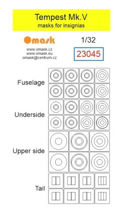 1:32 Tempest Mk.V RAF masks for insignias