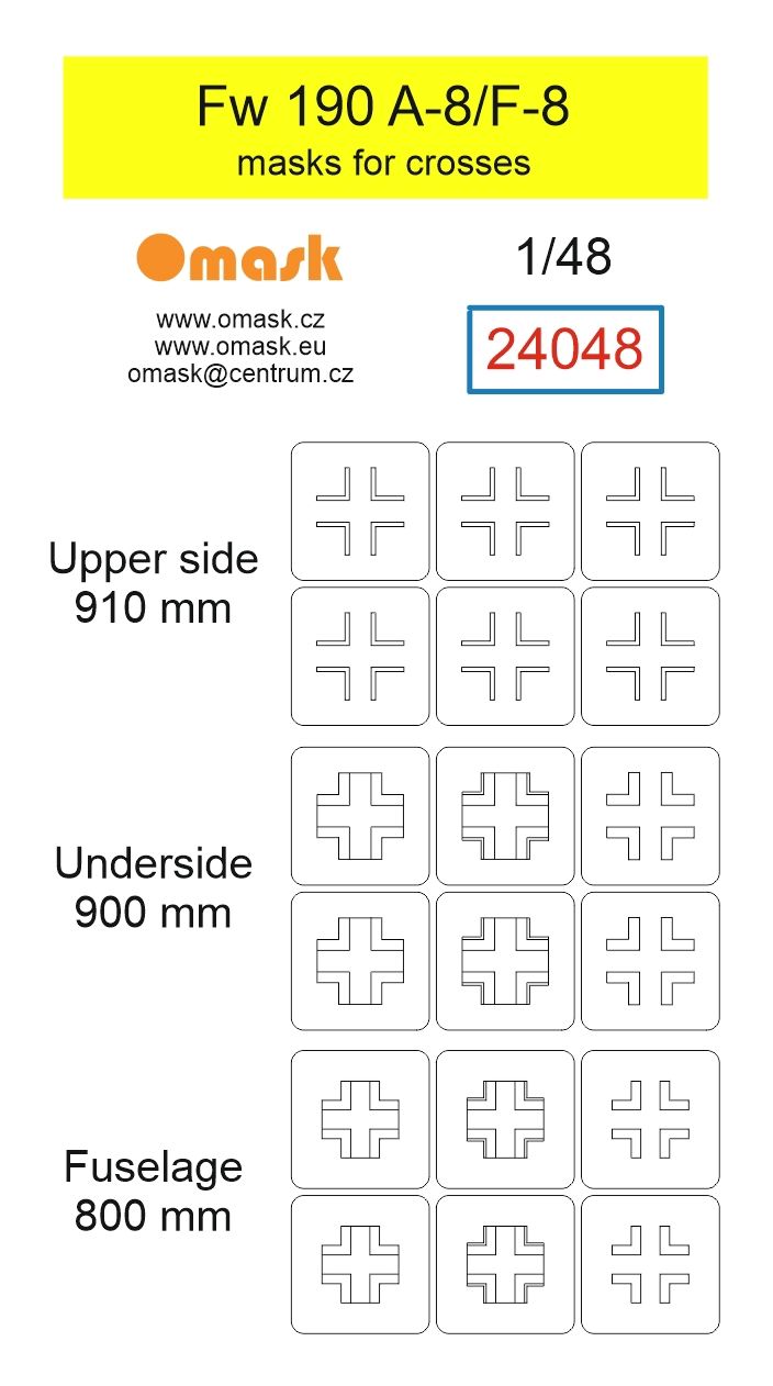 1:48 Fw 190 A-8/F-8 masks for crosses