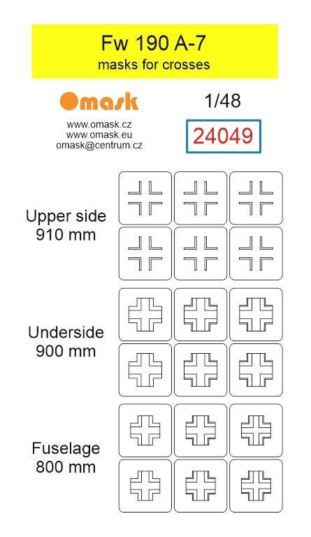 1:48 Fw 190 A-7 masks for crosses