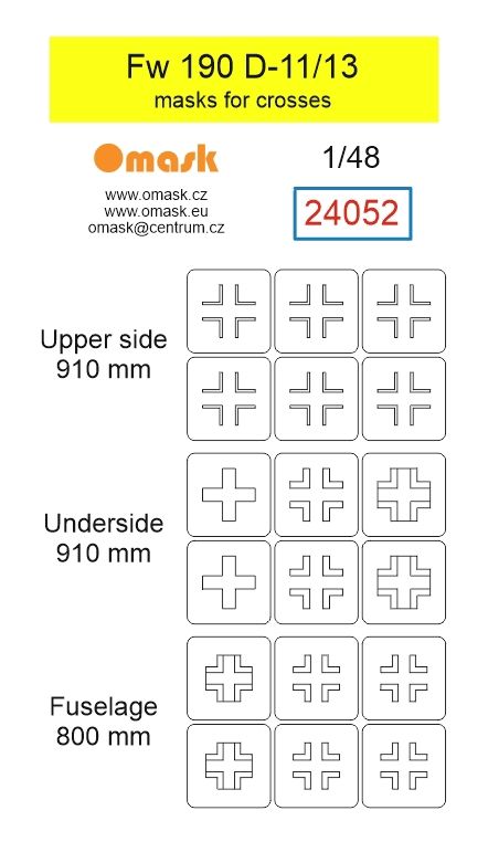1:48 Fw 190 D-11/13 masks for crosses