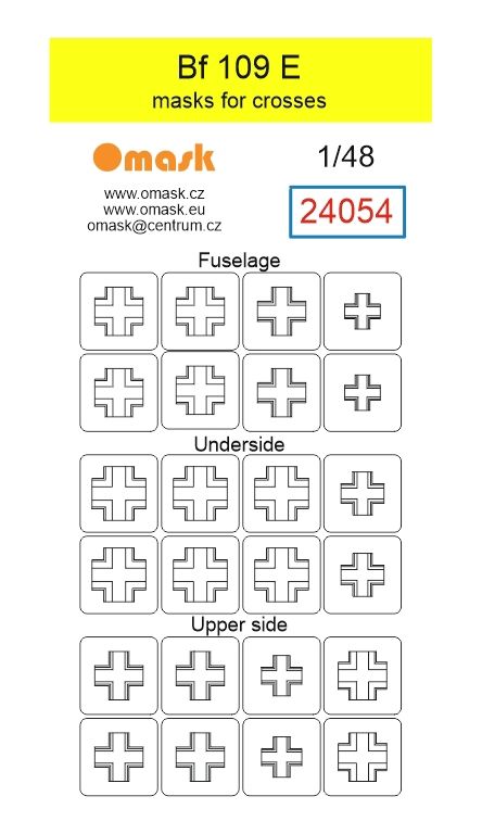 1:48 Bf 109 E masks for crosses