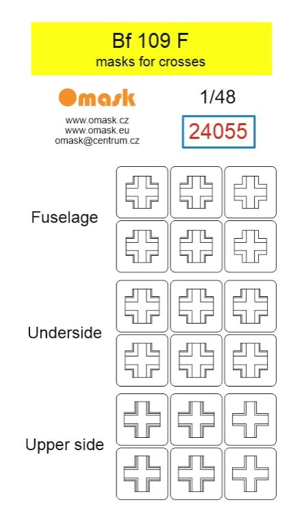 1:48 Bf 109 F masks for crosses