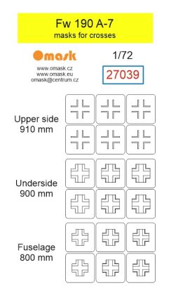 1:72 Fw 190 A-7 masks for crosses