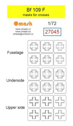 1:72 Bf 109 F masks for crosses