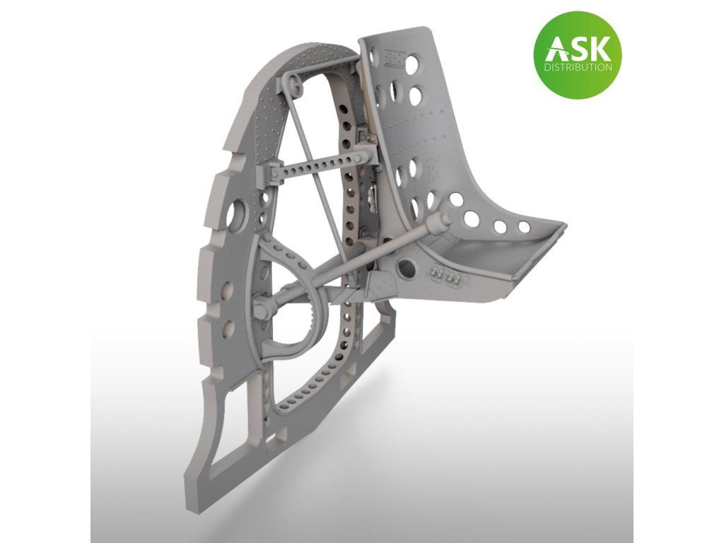 1:48 A6M Bulkhead with Seat in TOP position - ASK 3D Print rec. for FineMolds