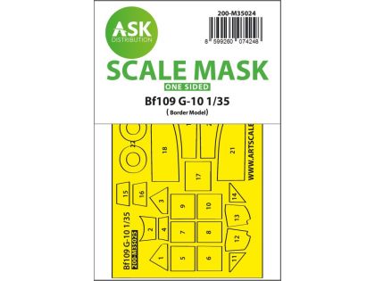 1:35 Messerschmitt Bf 109G-10 one-sided painting mask for Border Model