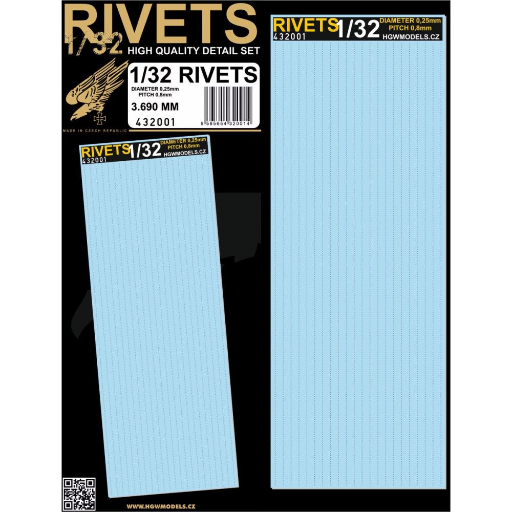1:32 Free Lines - Positive Rivets 