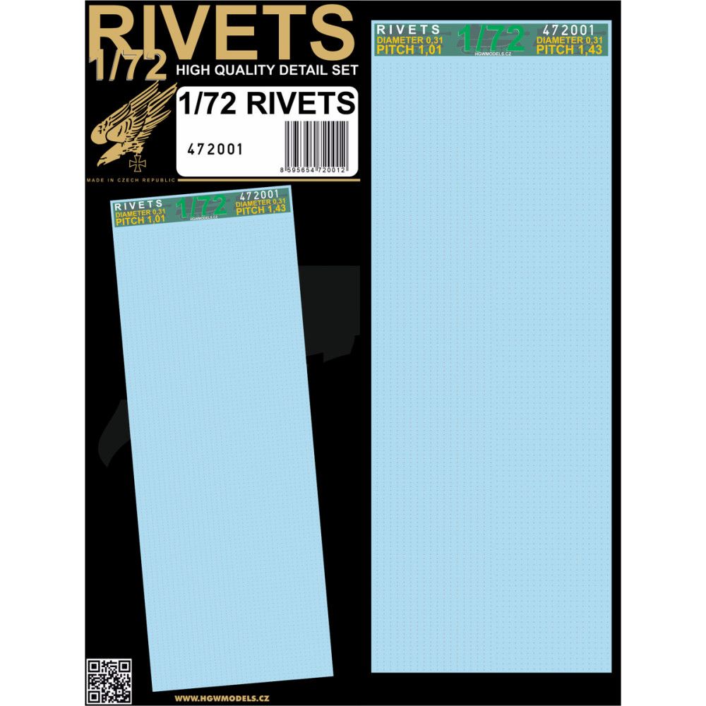 1:72 Free Lines - Positive Rivets