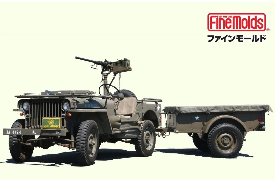 1:20 U.S. Army 1/4-ton 4x4 Truck w/ Trailer
