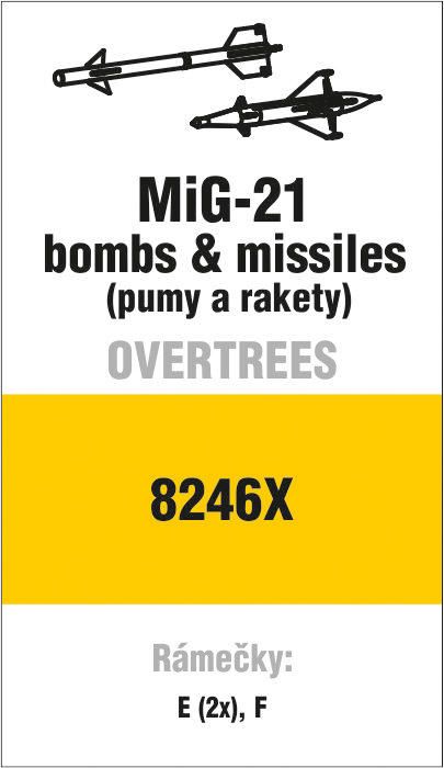 1:48 MiG-21 bomby & rakety OVERTREES