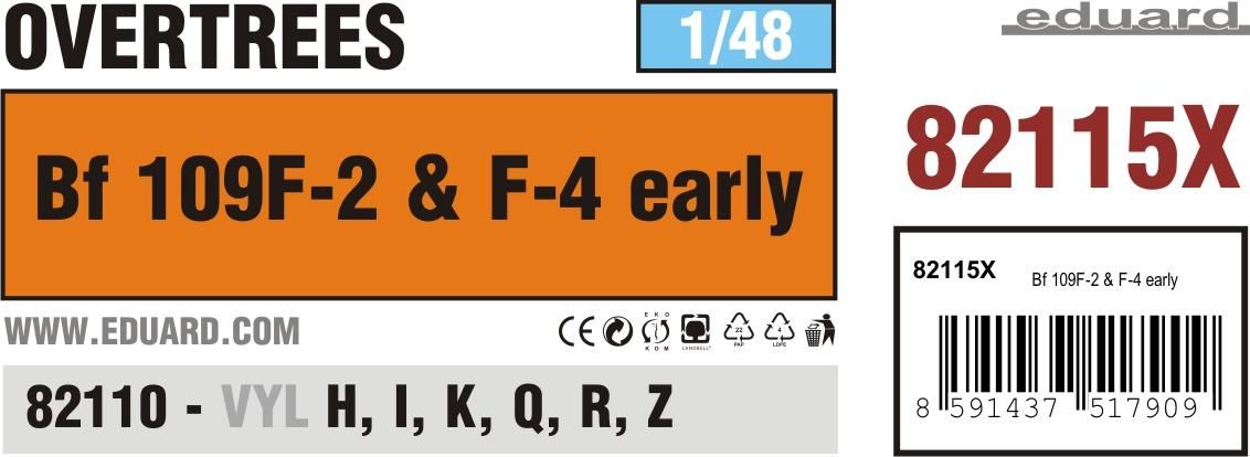 1:48 Bf 109F-2 a F-4 raná verze OVERTREES
