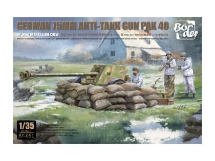 1:35 German 7.5cm Anti-Tank Gun PaK 40 w/Winter Artillery Crew