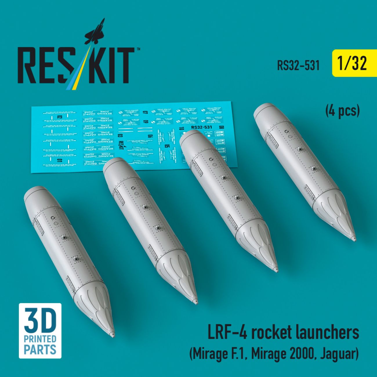 1:32 LRF-4 rocket launchers (4 pcs) 
