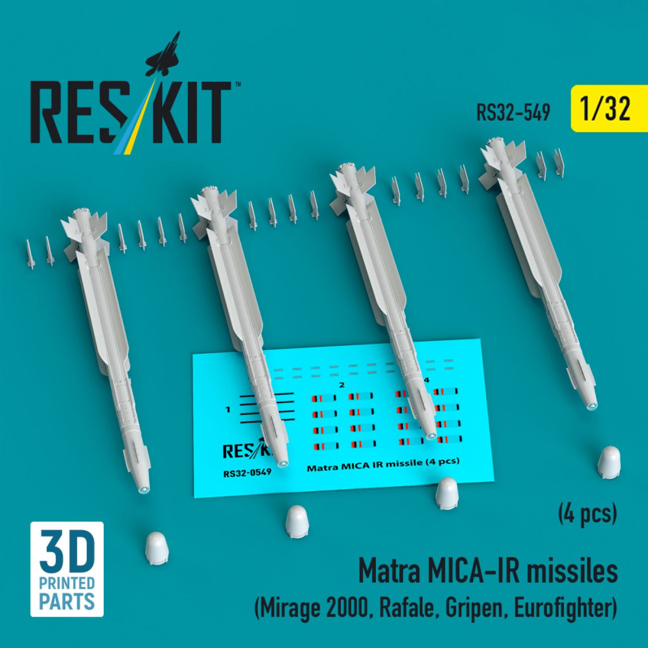1:32 Matra MICA-IR missiles (4 pcs) 