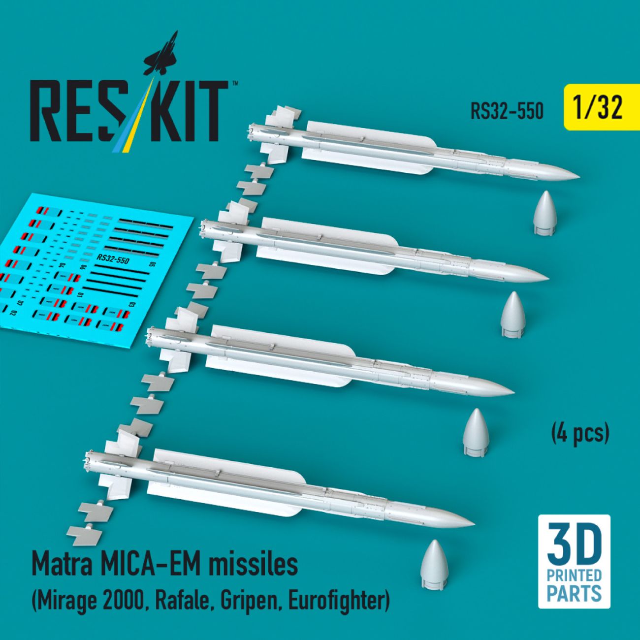 1:32 Matra MICA-EM missiles (4 pcs)
