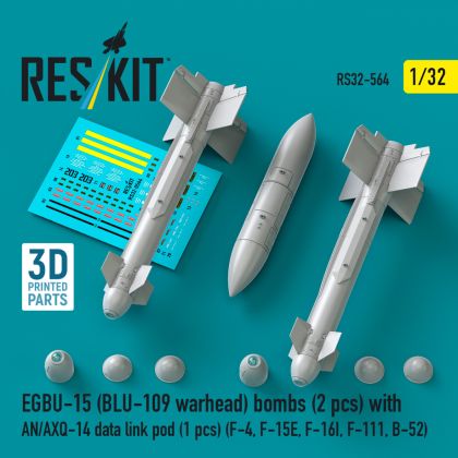 1:32 EGBU-15 (BLU-109 warhead) bombs (2 pcs) with AN/AXQ-14 data link pod (1 pcs)
