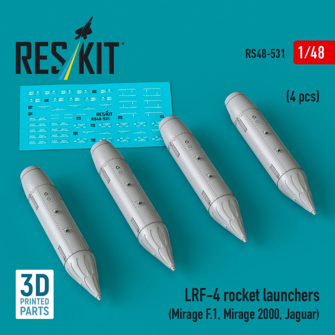 1:48 LRF-4 rocket launchers (4 pcs) 