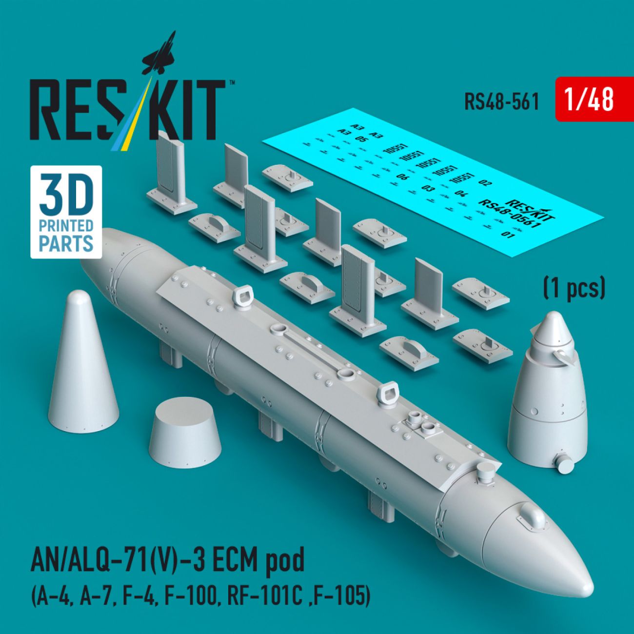 1:48 AN/ALQ-71(V)-3 ECM pod (1pcs)