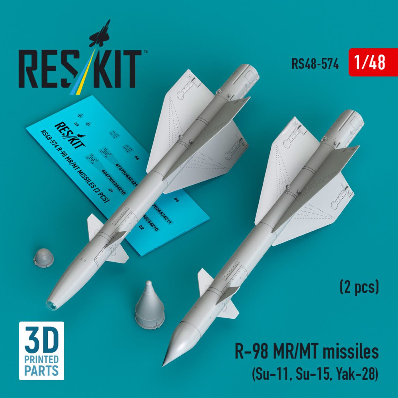1:48 R-98 MR/MT missiles (2 pcs)