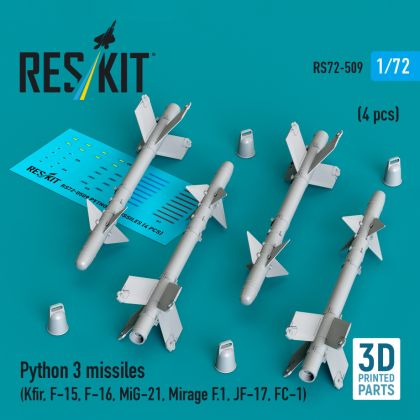1:72 Python 3 missiles (4 pcs)