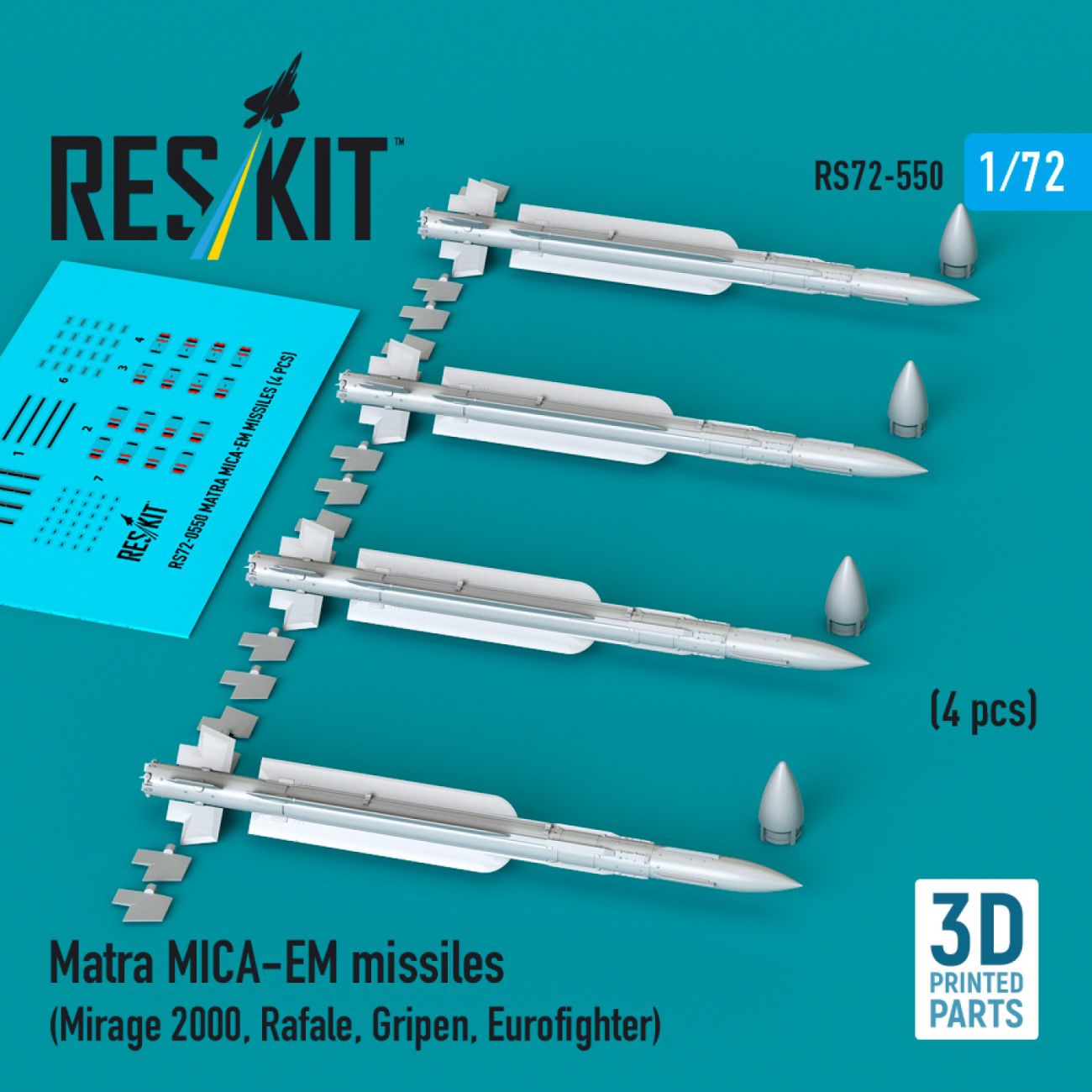 1:72 Matra MICA-EM missiles (4 pcs)