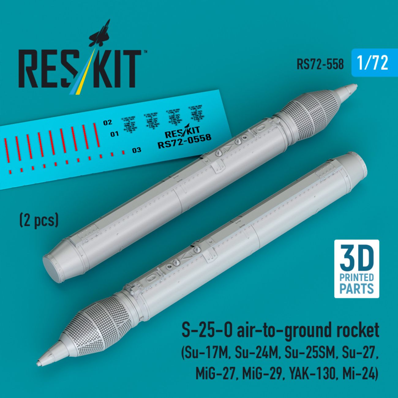 1:72 S-25-O air-to-ground rocket (2 pcs)